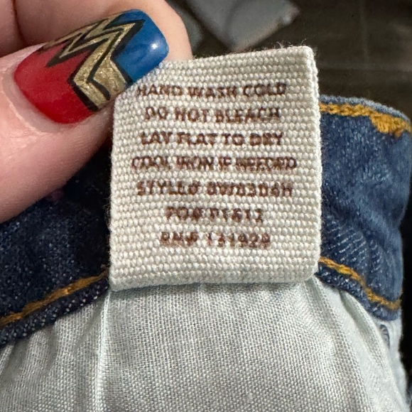 Wishlist Blue and White Lace Daisy Dukes Trim Jean Shorts - Picture 7 of 12